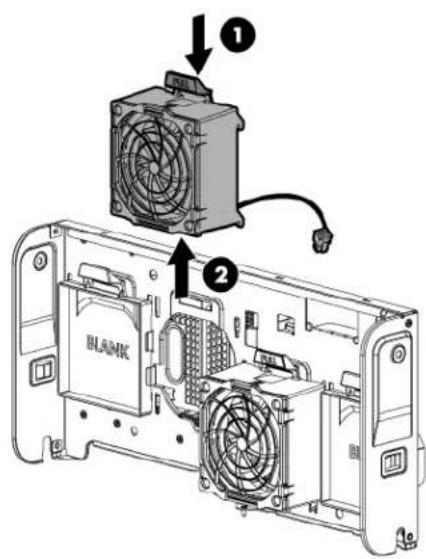 HP ProLiant ML350e G8 - Remove a fan - 2