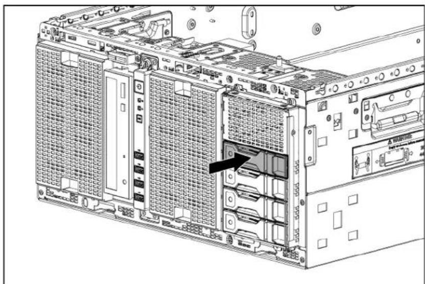 HP ProLiant ML350e G8 - Installing a non-hot-plug drive - 5