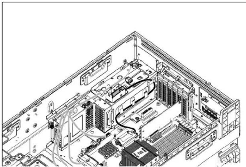 HP ProLiant ML350e G8 - Installing the B120i cache module - 4