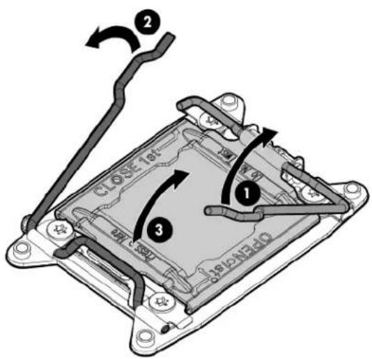 HP ProLiant ML350e G8 - To install a processor: - 1