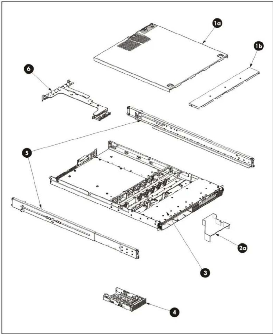 HP ProLiant DL120 G5 - Mechanical components - 1