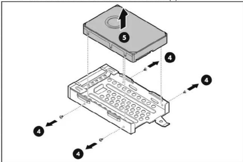 HP ProLiant DL120 G5 - To install a hard drive: - 2