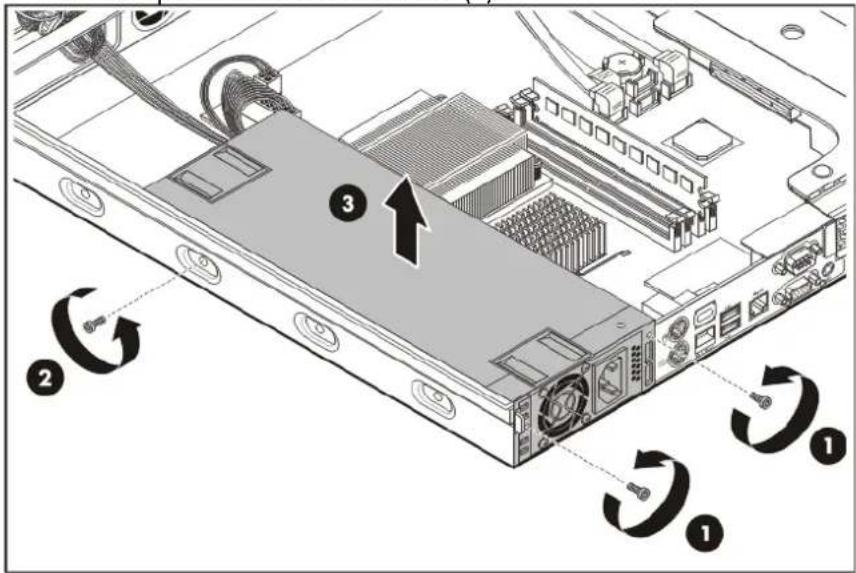 HP ProLiant DL120 G5 - To replace the power supply unit: - 3