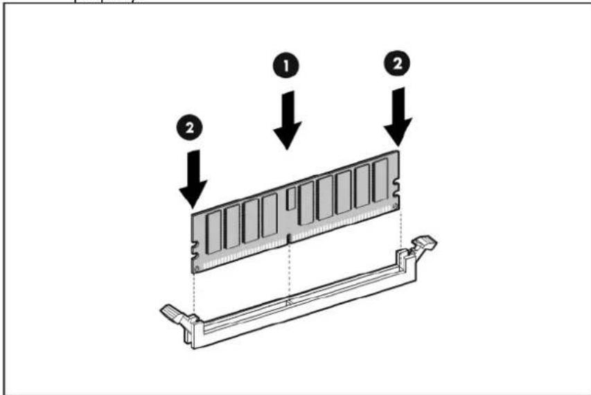 HP ProLiant DL120 G5 - To install a memory module: - 1