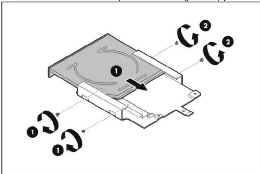HP ProLiant DL120 G5 - To replace the default optical disc drive: - 4