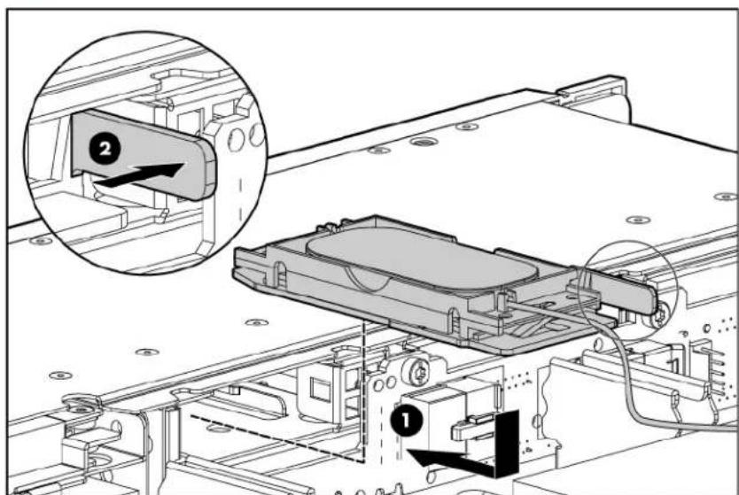 HP ProLiant DL365 G5 - Upgrading an HP Smart Array E200i Controller cache module and battery pack - 5