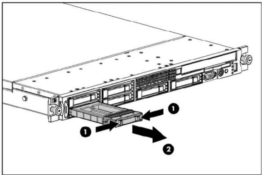 HP ProLiant DL365 G5 - Removing hard drive blanks - 2