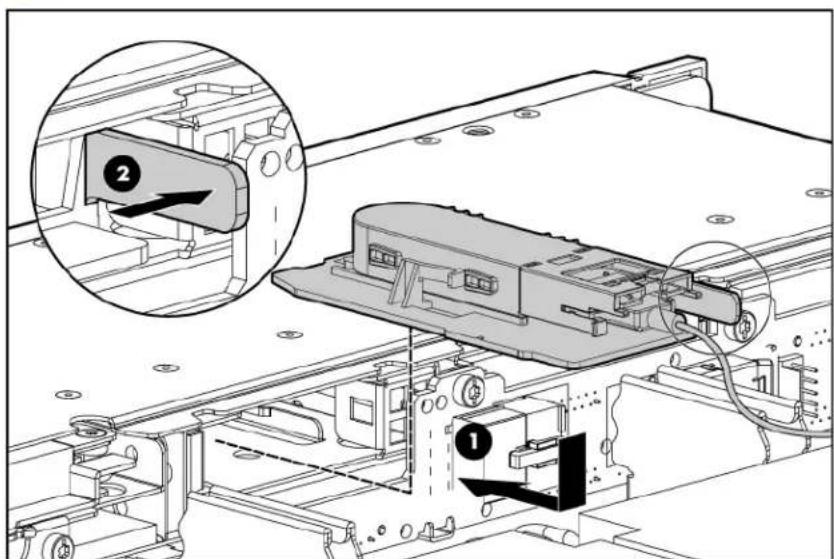 HP ProLiant DL365 G5 - Installing an HP Smart Array P400i Controller cache module and battery pack - 7