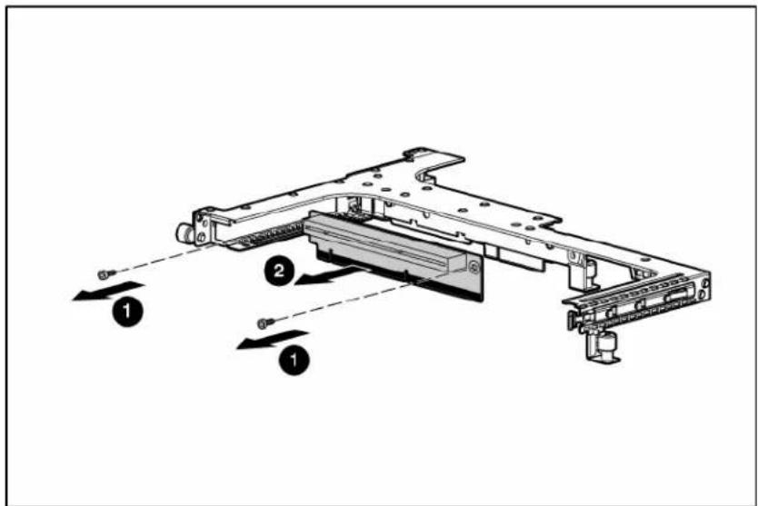 HP ProLiant DL365 G5 - Installing a PCI-X riser board - 2