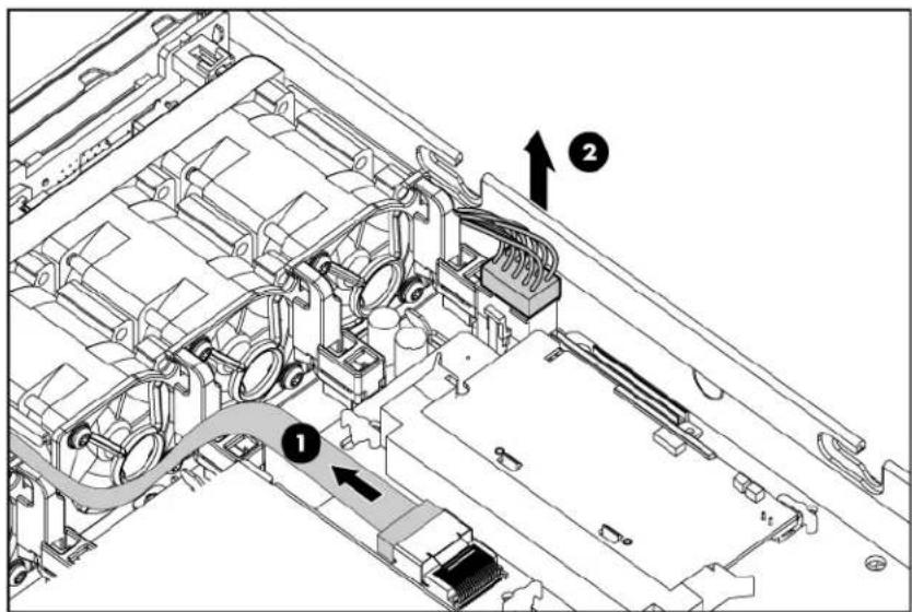 HP ProLiant DL365 G5 - Removing an integrated HP Smart Array E200i Controller or an HP Smart Array P400i Controller - 1