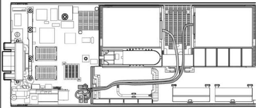 HP ProLiant BL280c G6 - SATA hard drive cabling - 2