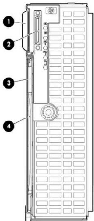 HP ProLiant BL280c G6 - Front panel components - 1