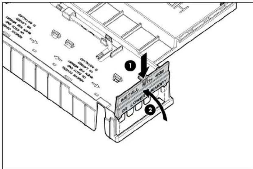 HP ProLiant BL280c G6 - Air baffle configuration for all other DIMMs - 2