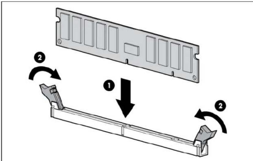 HP ProLiant BL280c G6 - Installing a DIMM - 2