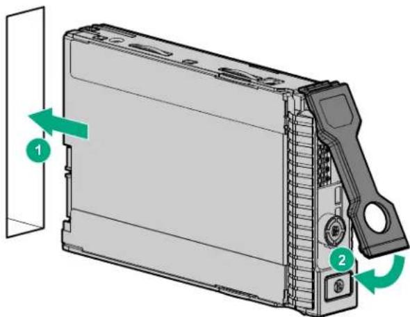HP Synergy 480 G9 - Install the drive: - 1