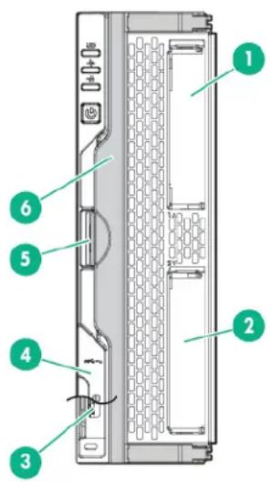 HP Synergy 480 G9 - Front panel components - 1