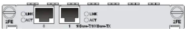 2FE LINK ACT 0 1 10Base-T/100Base-TX LINK ACT 2FE