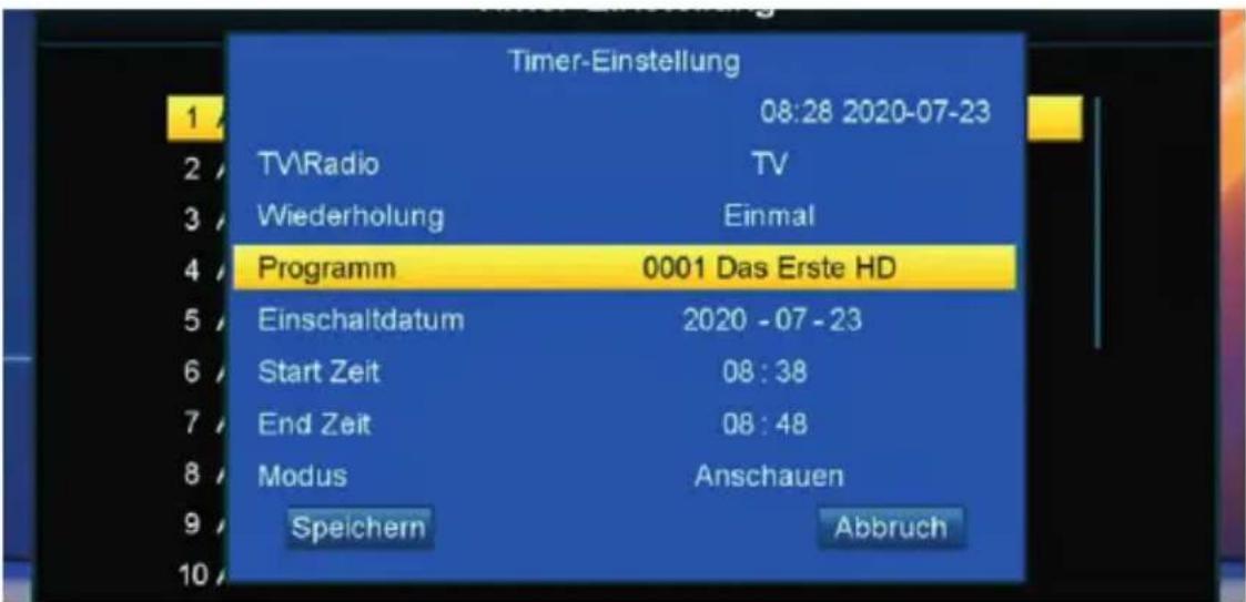 Schwaiger DSR812HD - Timer Einstellung: Ein- und Umschaltfunktion - 1
