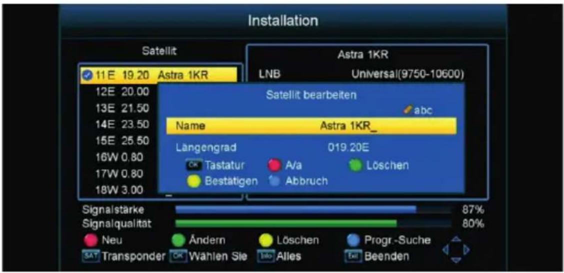 Schwaiger DSR812HD - SATELLITENLISTE - 1