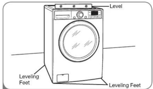 LG WDT1652BDS - LEVELING THE WASHER - 1