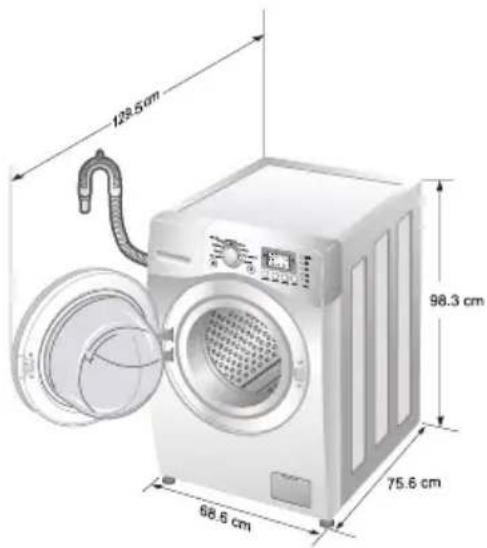 LG WD-13517RD - ■ Dimensiones de la lavadora - 1