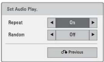 LG 42LE4300 - Set Audio Play menu option - 1