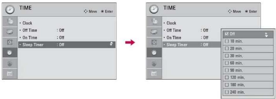 LG 42LE4300 - SLEEP TIMER SETTING - 1