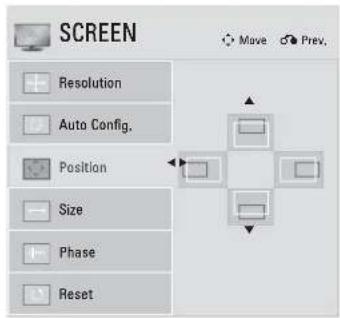 LG 42LE4300 - Adjustment for screen Position, Size, and Phase - 3