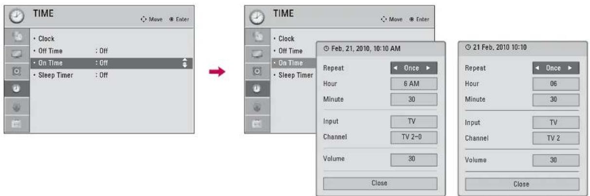 LG 42LE4300 - AUTO ON/OFF TIME SETTING - 1