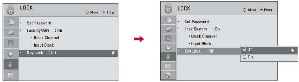 LG 42LE4300 - KEY LOCK - 1