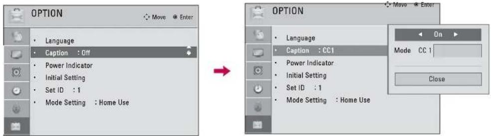 LG 42LE4300 - CAPTION MODE (IN ANALOG MODE) - 1
