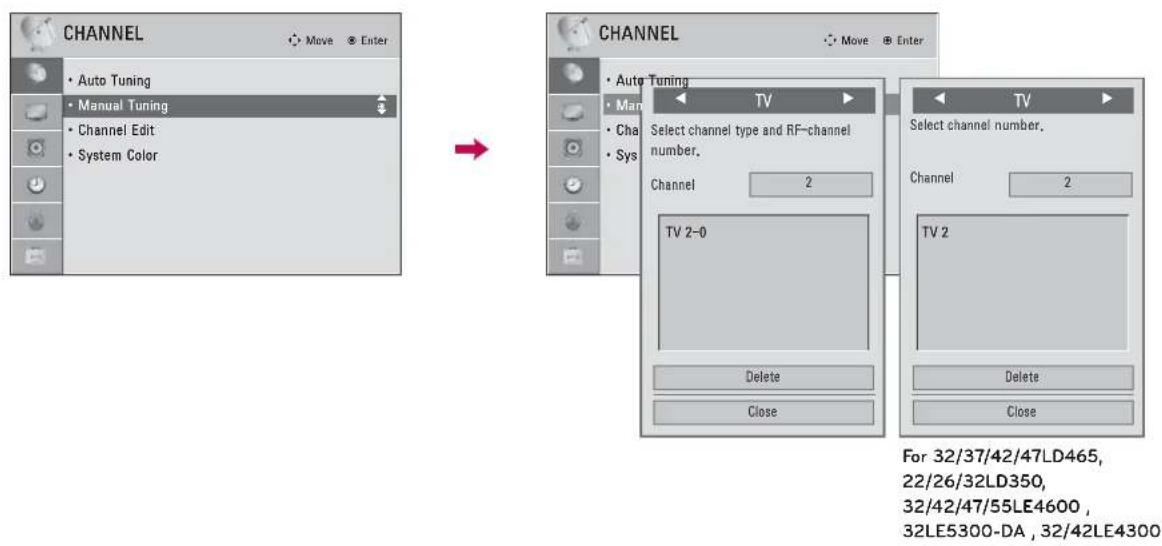 LG 42LE4300 - Add/Delete Channel (Manual Tuning) - 1