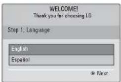 LG 42LE4300 - Step1. Selecting Language - 2