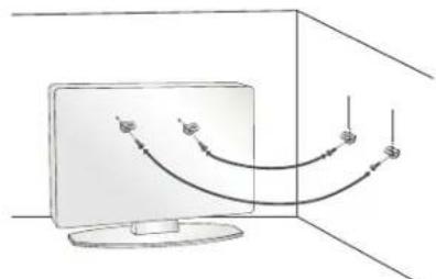 LG 42LE4300 - SECURING THE TV TO THE WALL TO PREVENT FALLING WHEN THE TV IS USED ON A STAND - 2
