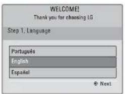 LG 42LE4300 - Step1. Selecting Language - 1