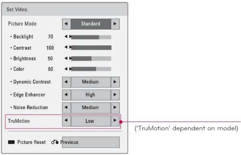 LG 42LE4300 - Set Video menu option - 1