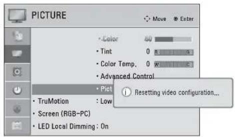 LG 42LE4300 - PICTURE RESET - 2