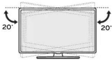 LG 49UT670H0UA - Adjusting the Angle of the TV to suit view - 1