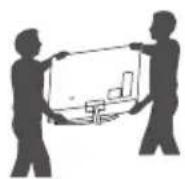 LG 75UM7570PDB - Lifting and moving the TV - 2