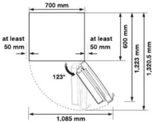 SAMSUNG SRL446DLS - Selecting the best location for the refrigerator - 2