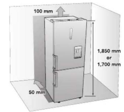 SAMSUNG SRL446DLS - Selecting the best location for the refrigerator - 1