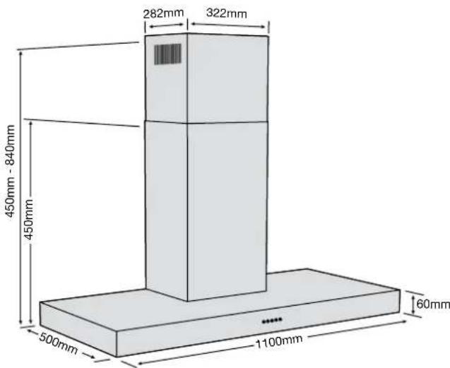 BELLING BL90 - DIMENSIONS - 1