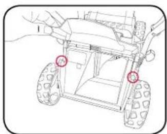 Ozito PXCLMS-018 - IMPORTANT! ONLY FIT AND REMOVE THE CATCHER WHEN THE MOWER IS SWITCHED OFF AND THE MOTOR HAS COME TO A STOP. - 1