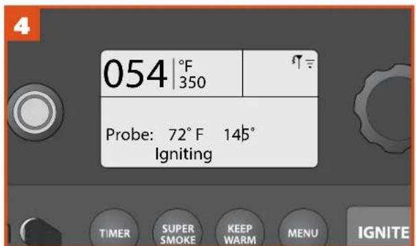 TRAEGER TFB89BLE - If the grill is turned on: - 4