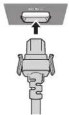 PANASONIC PT-RZ575 - How to attach the power cord - 1