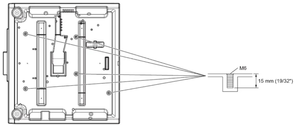 PANASONIC PT-RZ575 - Precautions for attaching the Ceiling Mount Bracket - 1