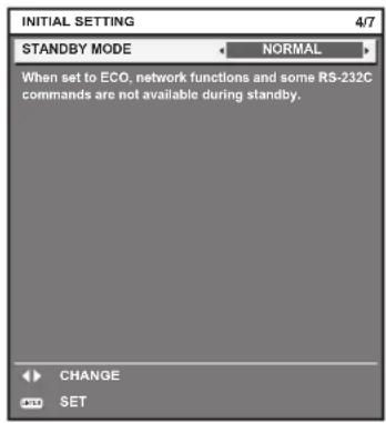 PANASONIC PT-RZ575 - 1) Press ◀▶ to switch the setting. - 1