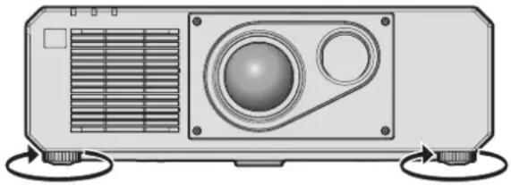 PANASONIC PT-RZ575 - Adjusting adjustable feet - 1