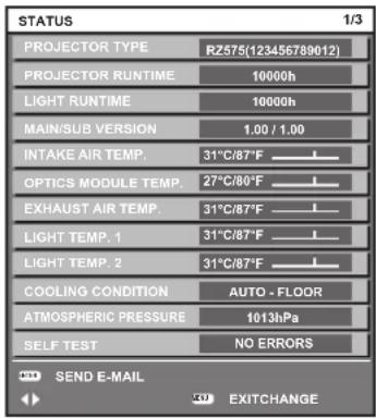 PANASONIC PT-RZ575 - 1) Press the  button. - 1