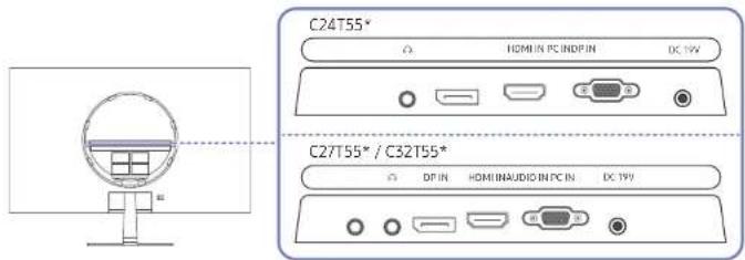 SAMSUNG C27T550 - Types of Ports - 1